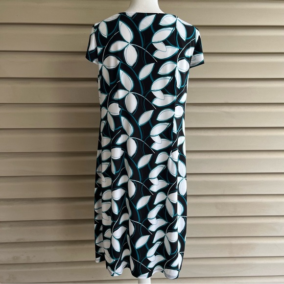 •Nine West• Leafy Patterned Shift Dress - Size 14 - Picture 5 of 8